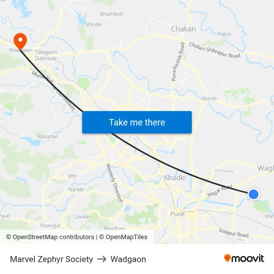 Marvel Zephyr Society to Wadgaon map