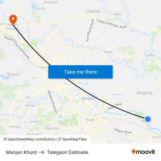 Manjari Khurd to Talegaon Dabhade map