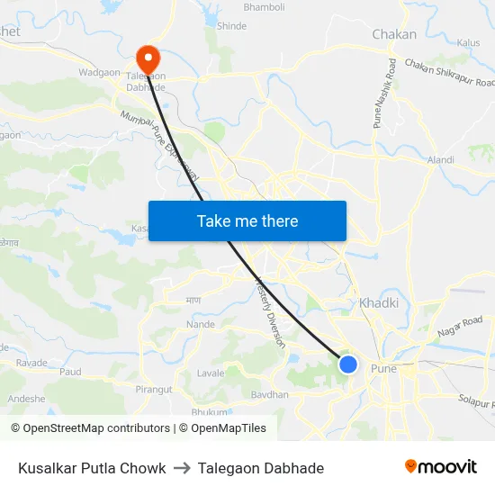 Kusalkar Putla Chowk to Talegaon Dabhade map