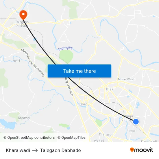 Kharalwadi to Talegaon Dabhade map