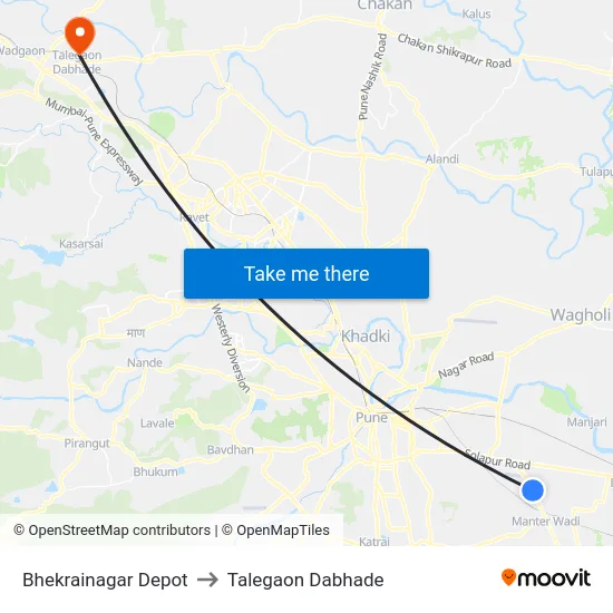 Bhekrainagar Depot to Talegaon Dabhade map