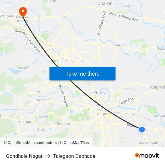 Gondhale Nagar to Talegaon Dabhade map