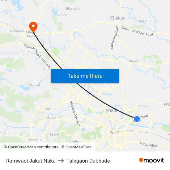 Ramwadi Jakat Naka to Talegaon Dabhade map