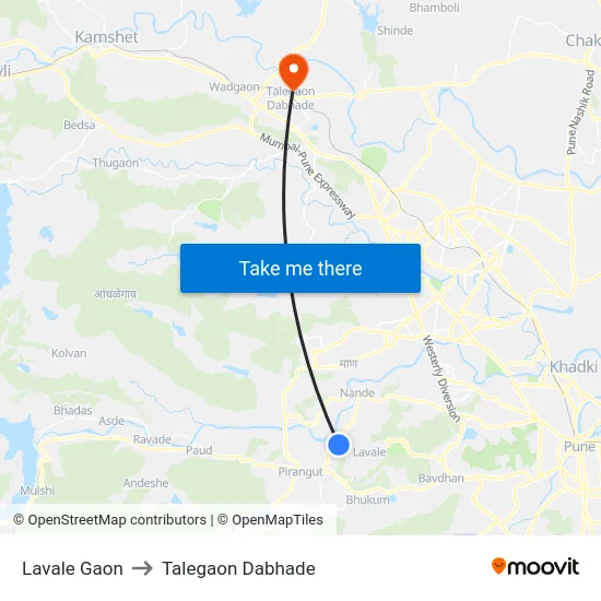 Lavale Gaon to Talegaon Dabhade map
