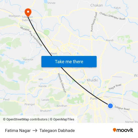 Fatima Nagar to Talegaon Dabhade map
