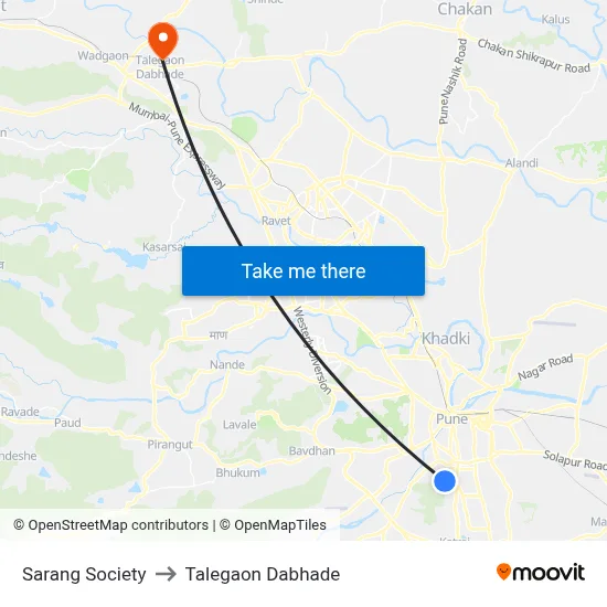 Sarang Society to Talegaon Dabhade map