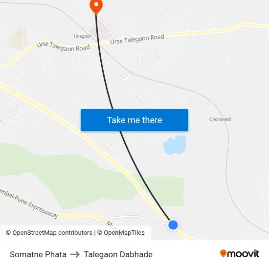 Somatne Phata to Talegaon Dabhade map
