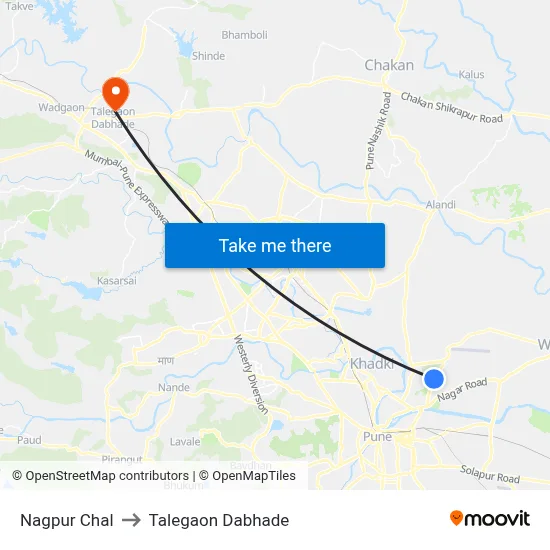 Nagpur Chal to Talegaon Dabhade map