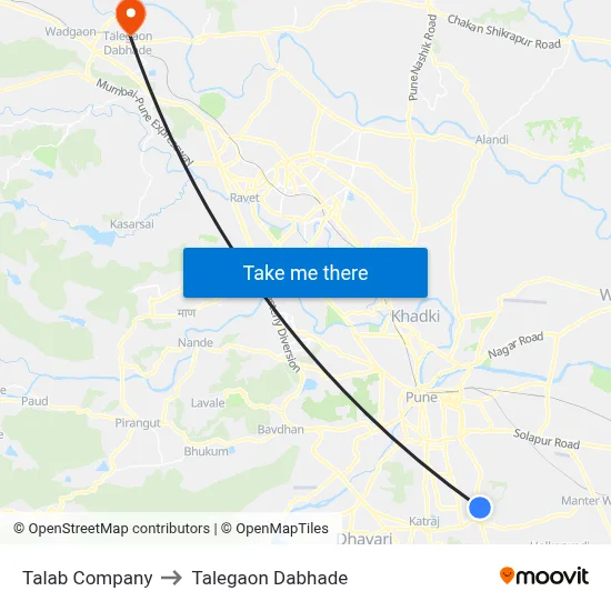 Talab Company to Talegaon Dabhade map