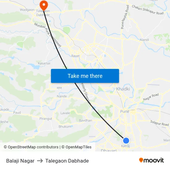 Balaji Nagar to Talegaon Dabhade map