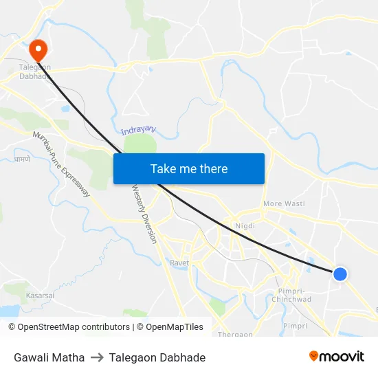 Gawali Matha to Talegaon Dabhade map