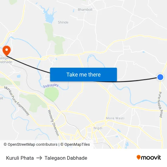 Kuruli Phata to Talegaon Dabhade map