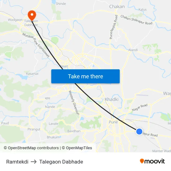 Ramtekdi to Talegaon Dabhade map