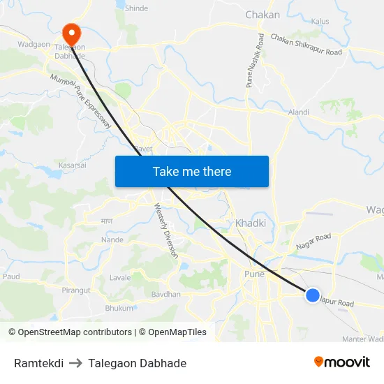 Ramtekdi to Talegaon Dabhade map
