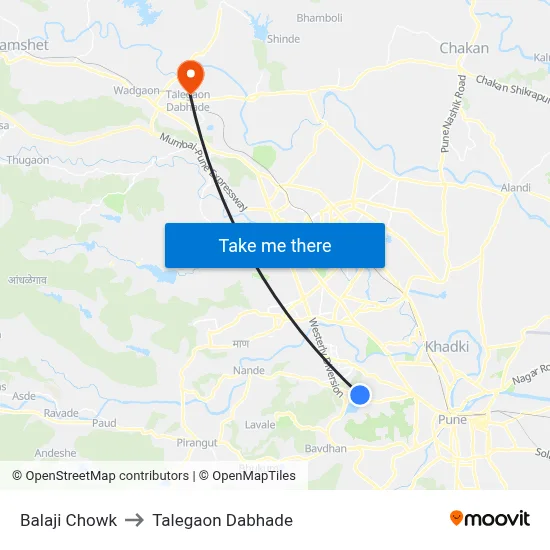 Balaji Chowk to Talegaon Dabhade map