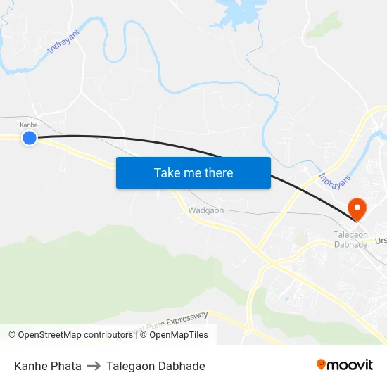 Kanhe Phata to Talegaon Dabhade map