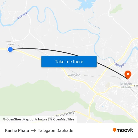 Kanhe Phata to Talegaon Dabhade map