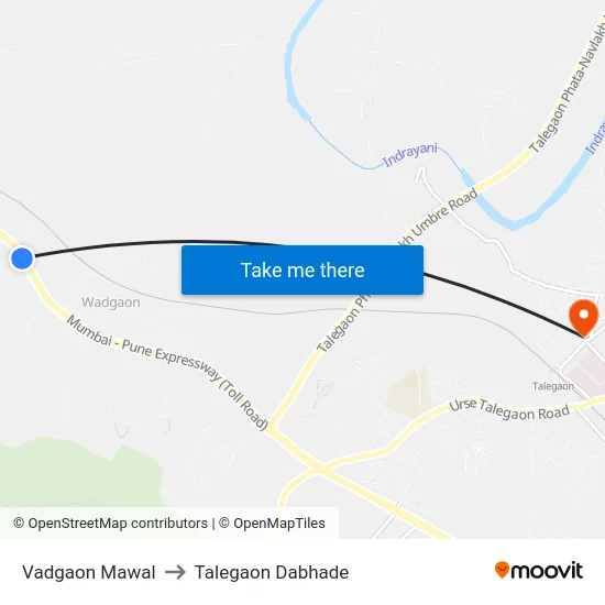 Vadgaon Mawal to Talegaon Dabhade map