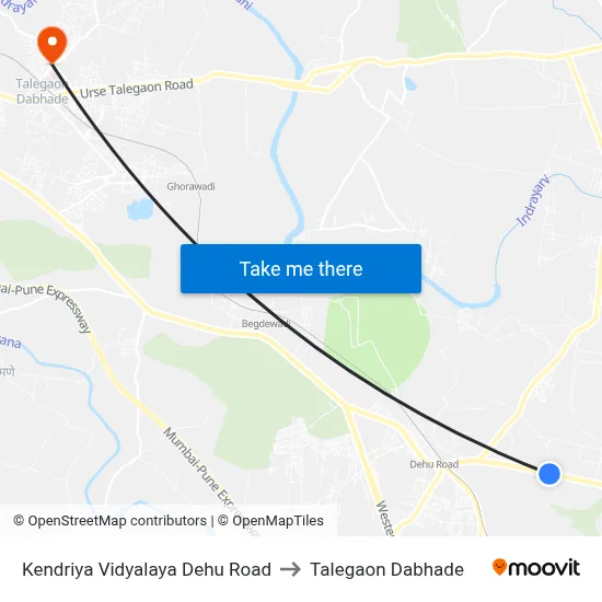 Kendriya Vidyalaya Dehu Road to Talegaon Dabhade map