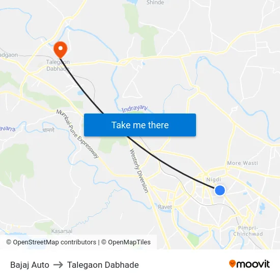 Bajaj Auto to Talegaon Dabhade map