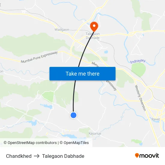 Chandkhed to Talegaon Dabhade map