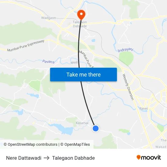 Nere Dattawadi to Talegaon Dabhade map