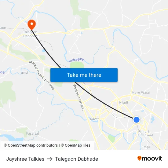 Jayshree Talkies to Talegaon Dabhade map
