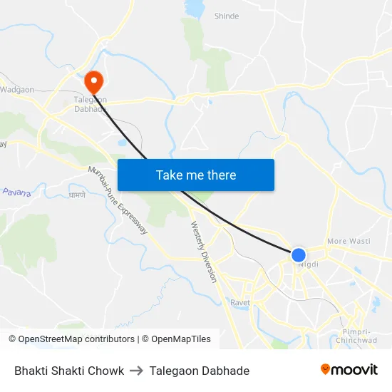 Bhakti Shakti Chowk to Talegaon Dabhade map