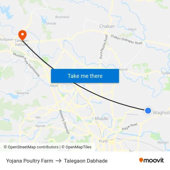 Yojana Poultry Farm to Talegaon Dabhade map