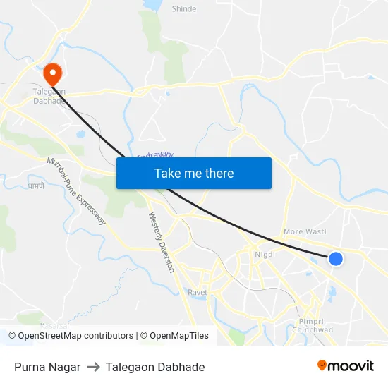 Purna Nagar to Talegaon Dabhade map