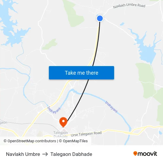 Navlakh Umbre to Talegaon Dabhade map