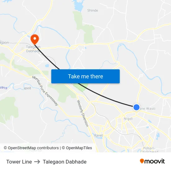 Tower Line to Talegaon Dabhade map