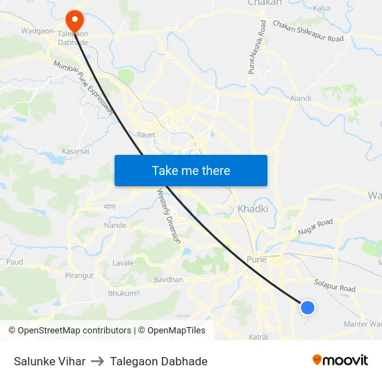 Salunke Vihar to Talegaon Dabhade map