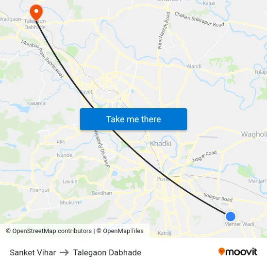 Sanket Vihar to Talegaon Dabhade map