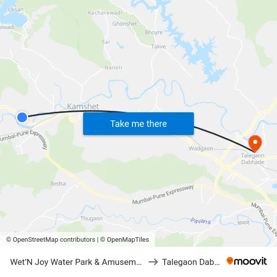 Wet’N Joy Water Park & Amusement Park to Talegaon Dabhade map