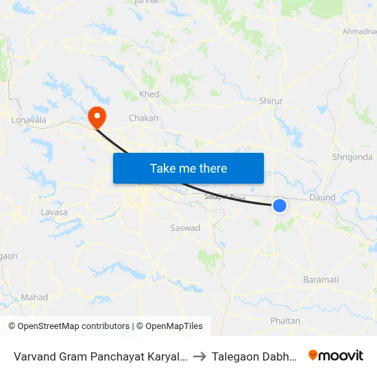 Varvand Gram Panchayat Karyalaya to Talegaon Dabhade map