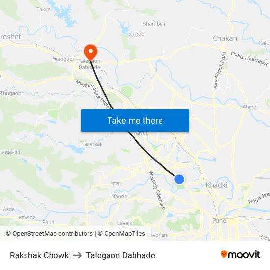 Rakshak Chowk to Talegaon Dabhade map
