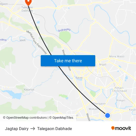 Jagtap Dairy to Talegaon Dabhade map