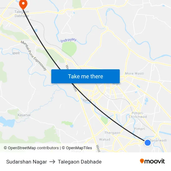 Sudarshan Nagar to Talegaon Dabhade map