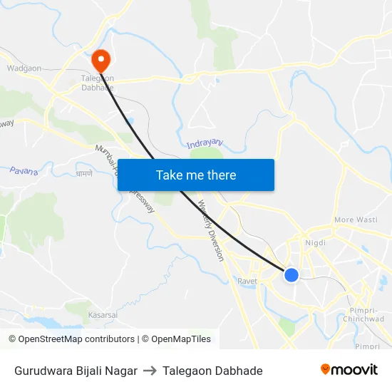Gurudwara Bijali Nagar to Talegaon Dabhade map