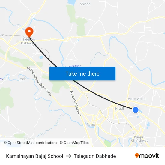 Kamalnayan Bajaj School to Talegaon Dabhade map