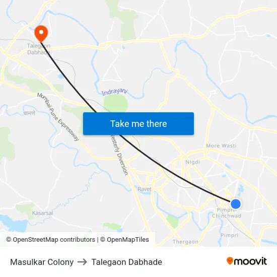 Masulkar Colony to Talegaon Dabhade map