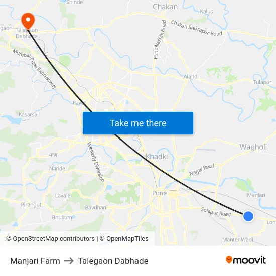 Manjari Farm to Talegaon Dabhade map