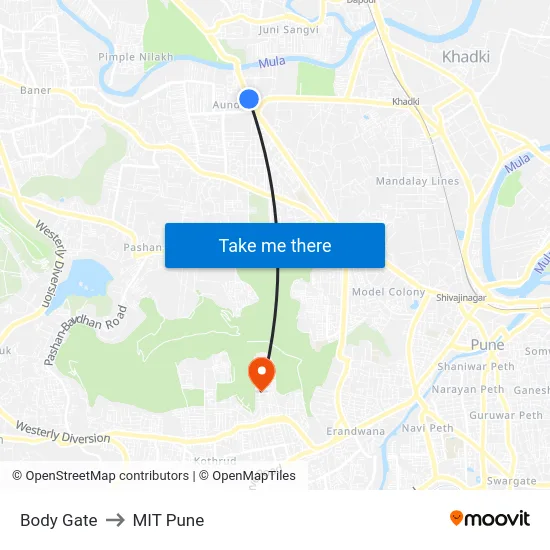 Body Gate to MIT Pune map