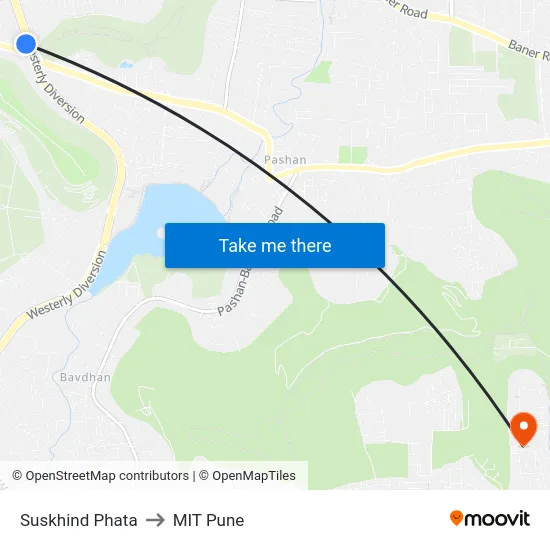 Suskhind Phata to MIT Pune map