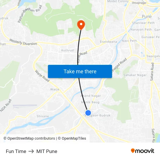Fun Time to MIT Pune map