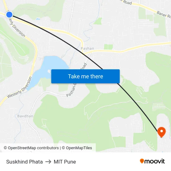 Suskhind Phata to MIT Pune map