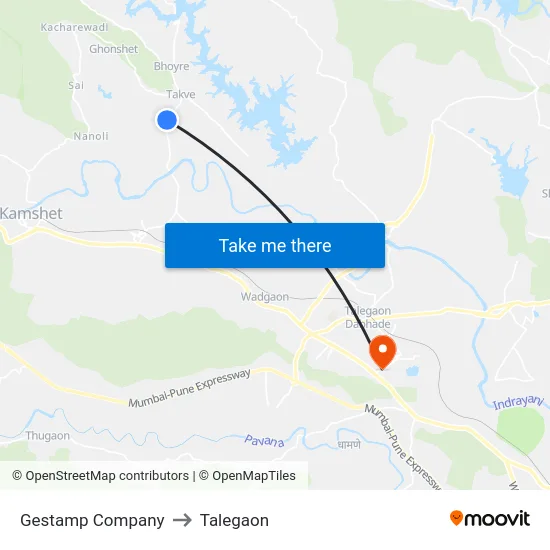 Gestamp Company to Talegaon map