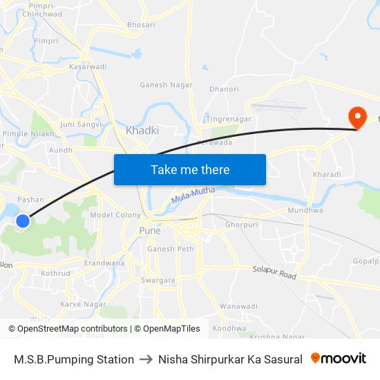M.S.B.Pumping Station to Nisha Shirpurkar Ka Sasural map
