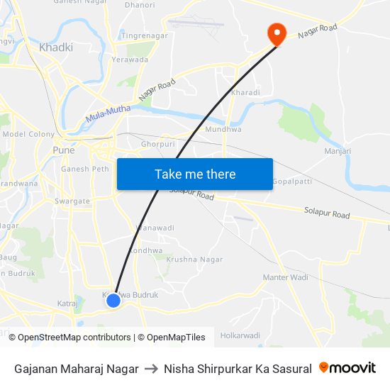 Gajanan Maharaj Nagar to Nisha Shirpurkar Ka Sasural map